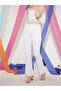 Flared Leg White Jeans Power Lycra High Waist Jean - 4