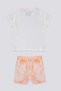 U.S. Polo Assn Piquant Cream Salmon Baby T-Shirt Set - 5