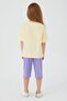 Cute Cream Yellow Girls' Capri Set - 4