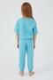 U.S. Polo Assn 1418 Garson Sea Blue Girl's Short Sleeve Pajama Set - 5