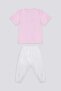 Girl baby 2 piece short sleeve t-shirt set - light pink - 4