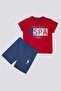 قاعدة. طقم تيشيرت أطفال أحمر ناعم الملمس من Polo Assn - 4
