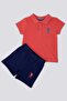 Noble Navy Blue Baby Polo Neck Tshirt Set - 3