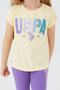 Base. Polo Assn Shapeless Writing Light Yellow Girls Bermuda Suit - 4
