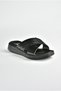 Black Genuine Leather Cross Banded Women's Slippers M291049903 - 7