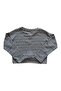 Girl's Patterned Knitted Crop Blouse - 5