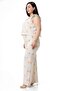 Plus Size Thick Strap Zippered Elastic Waist Yellow Floral Women's Jumpsuit - 4