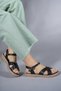 Siri Diva Women's Sandals 0012059 Black Skin - 2
