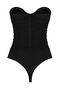 Siyah Astarlı Drapeli Çıtçıtlı Örme Body TPRSS23BD00027 - 8