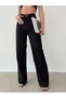 Makras Black Super High Waist 90's Wide Leg Loose Comfort Lycra Jeans - 3