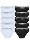 Pack of 10 Hünex Men's Briefs with Elastic Waistband and Print