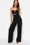 Black Corset Detail Woven Pants TPRSS23PL00033 - 2