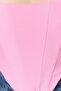 Pink K Crop Corset Detailed Woven Bustier Tprss21Bs0032 - 6