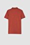 Slim Fit Polo Neck Cotton Combed T-Shirt - 8