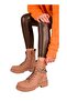 Women's Suede Boots with Chain Buckle Accessories - 2