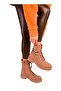 Women's Suede Boots with Chain Buckle Accessories - 6