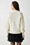 Girl's Ecru Cardigan 3WAK90469HT - 4