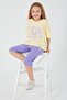 Cute Cream Yellow Girls' Capri Set