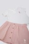 Base. Polo Assn Sweet Creams Cream Baby Tshirt Skirt Set - 2