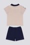 U.S. Polo Assn Azure Cream Baby Polo Neck T-shirt Set - 4