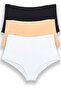 3-Piece Modal Black and White Skin Women's Wide Comfortable Maternity Panties - 2