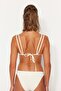 Ecru Knotted Triangle Covered Bikini Top Tbess21Bu0194 - 6