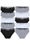 Pack of 10 Hünex Men's Briefs with Elastic Waistband and Print