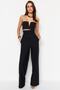 Black Corset Detail Woven Pants TPRSS23PL00033 - 3