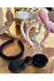 New Trend Fluffy Plush Teddy Bear Lamb Plug and Stick Movable Wire with Big Bow Women's Children's Crown - 2