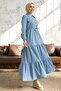 Betty Baby Collar Denim Dress - Light Blue - 5