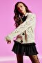 Girl's Ecru Cardigan 3WAK90469HT - 2