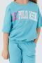 U.S. Polo Assn 1418 Garson Sea Blue Girl's Short Sleeve Pajama Set - 4