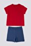 قاعدة. طقم تيشيرت أطفال أحمر ناعم الملمس من Polo Assn - 5