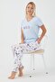 Wild Soul Light Blue Women's Short Sleeve Pajama Set - 2