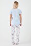 Wild Soul Light Blue Women's Short Sleeve Pajama Set - 5