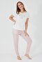There Is Love Cream Women's Short Sleeve Pajama Set - 2