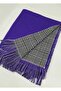 Double-Sided Plaid Scarf Shawl-Shoulder Shawl Purple - 3