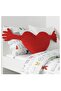 Famnıg Hjarta Heart Sleeve Hugging Cushion Red Plush Sleeping and Playmate 40x101 Cm - 2