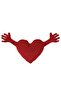 Famnıg Hjarta Heart Sleeve Hugging Cushion Red Plush Sleeping and Playmate 40x101 Cm - 4