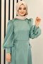 Nil Side Laced Evening Dress Mint - Design - Fsc3008 - 3
