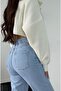 Penelope Ice Blue 90's Stretch Fabric Super High-Waist Relaxed Jeans Palazzo Pants Wide Leg - 3