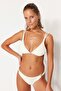 Ecru Knotted Triangle Covered Bikini Top Tbess21Bu0194