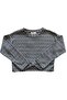 Girl's Patterned Knitted Crop Blouse - 2