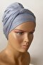 Ready Turban Bonnet Twist Banded Combed Cotton Bonnet Gray Twist Women's Hijab Bonnet Twisted Outer Bonnet - 4