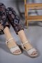 Stadiel Women's Sandals with Stones0012057 Beige Skin - 2