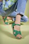 Siri Diva Women's Sandals 0012059 Green Skin - 3