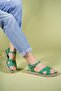 Siri Diva Women's Sandals 0012059 Green Skin - 5