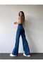 Victoria Dark Navy Women's Loose Lycra 90's Super High Wide Leg Jeans Palazzo Trousers - 3