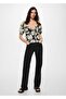 Floral Patterned Flowy Shirt - 2