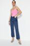 Pink K Crop Corset Detailed Woven Bustier Tprss21Bs0032 - 3